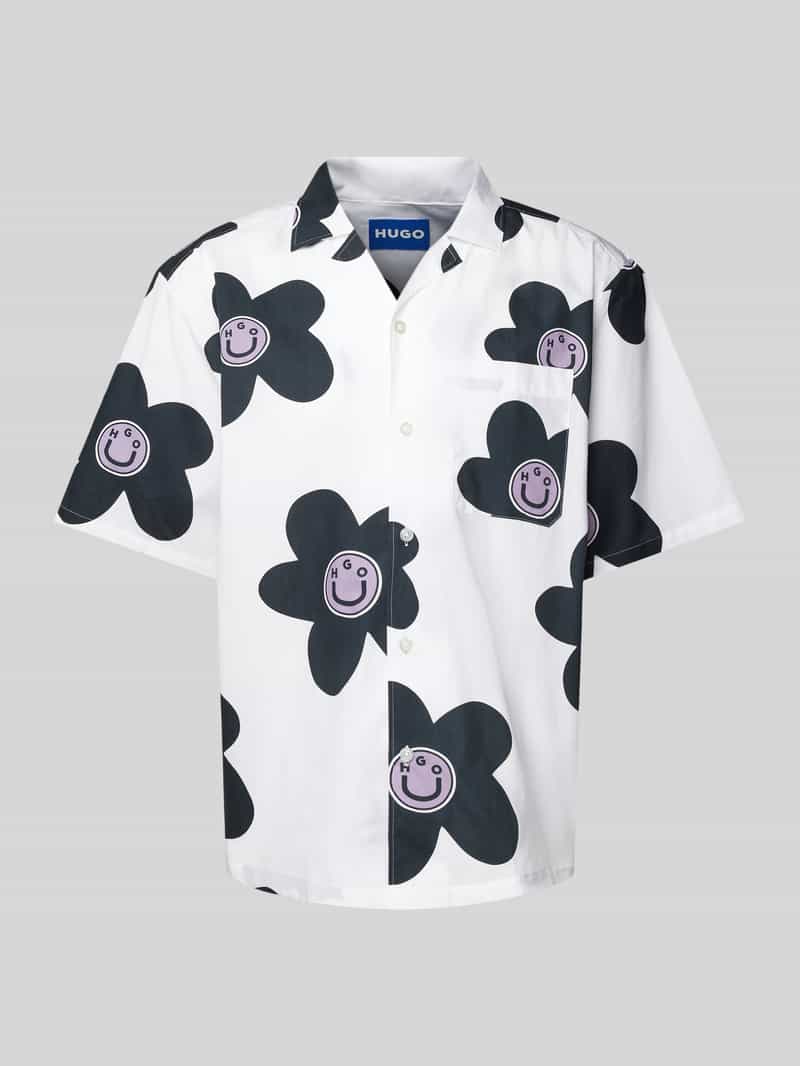 Koszula casualowa z nadrukiem z motywem na całej powierzchni model ‘Eligino’