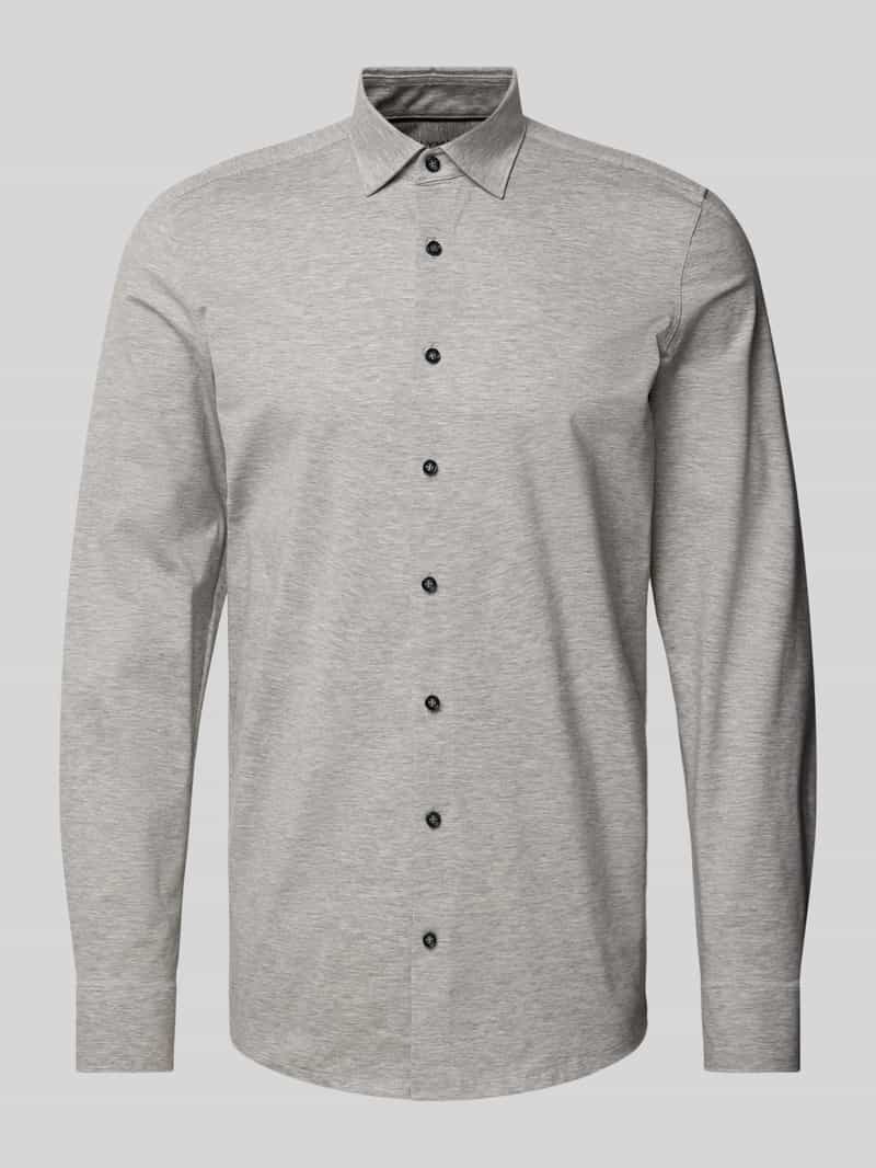 Koszula biznesowa o kroju slim fit z dżerseju