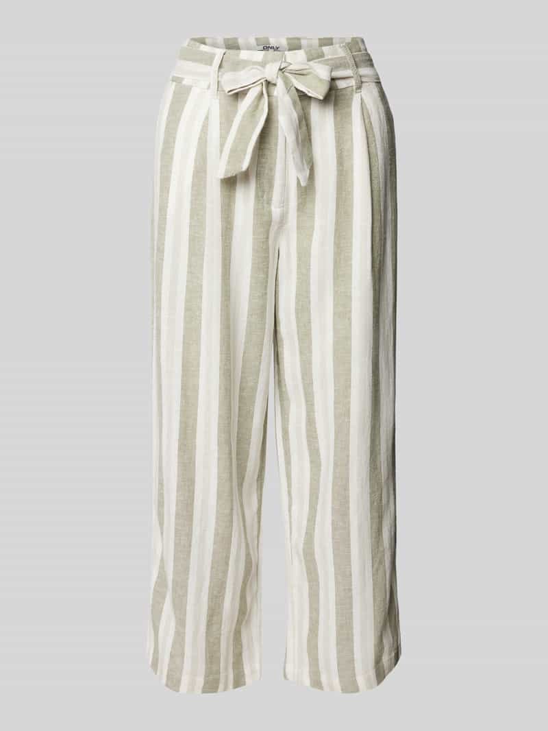 Spodnie materiałowe z paskiem w talii model ‘CARO’