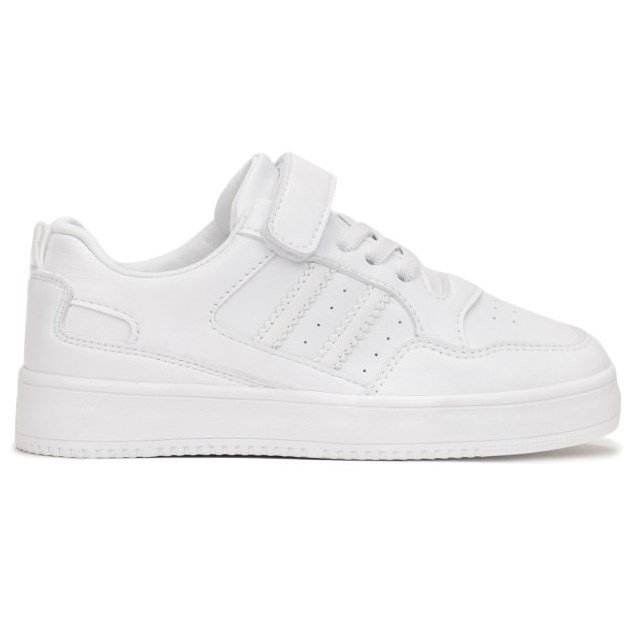 Buty Dziecięce Skórzane Białe Na Rzepy Sneakersy Trampki Wygodne Lekkie Modne Stylowe 27