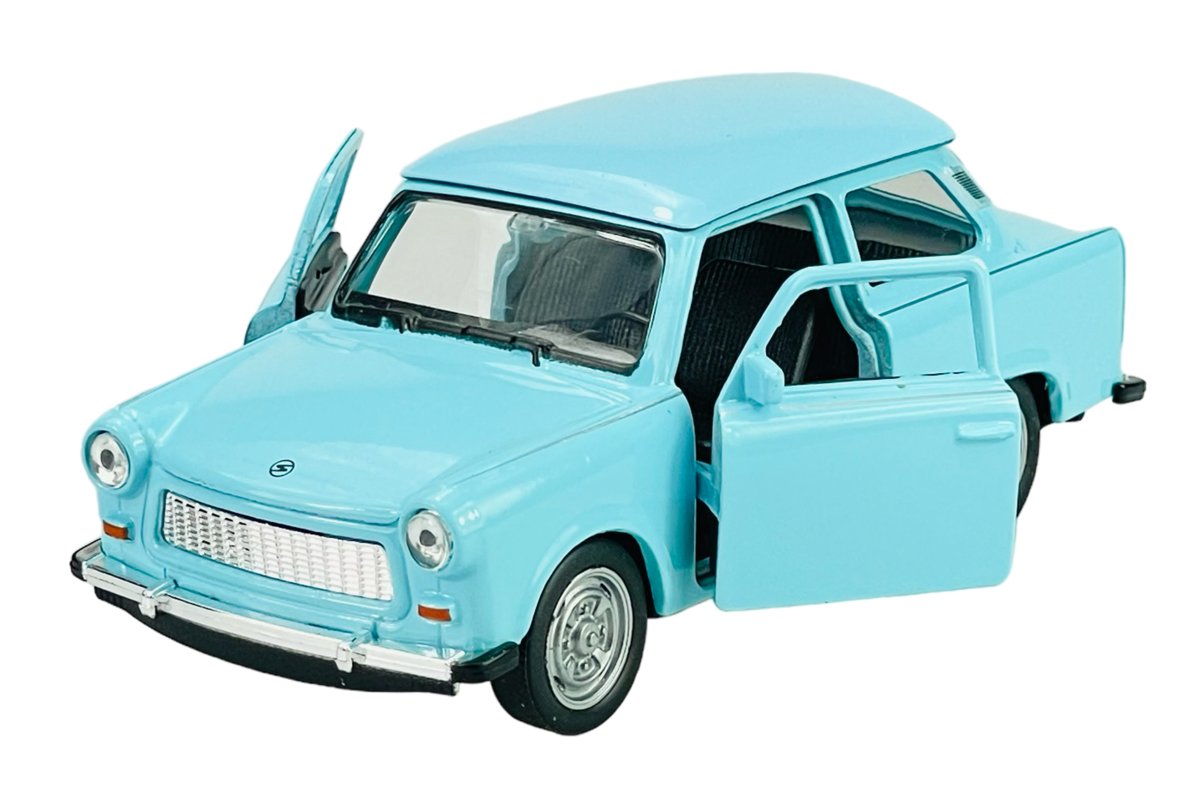 WELLY TRABANT 601 NIEBIESKI 1:34 SAMOCHÓD NOWY METALOWY MODEL