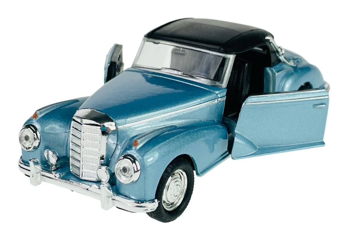 WELLY OLD TIMER 1955 MERCEDES-BENZ 300S NIEBIESKI Z DACHEM 1:34 SAMOCHÓD NOWY METALOWY MODEL