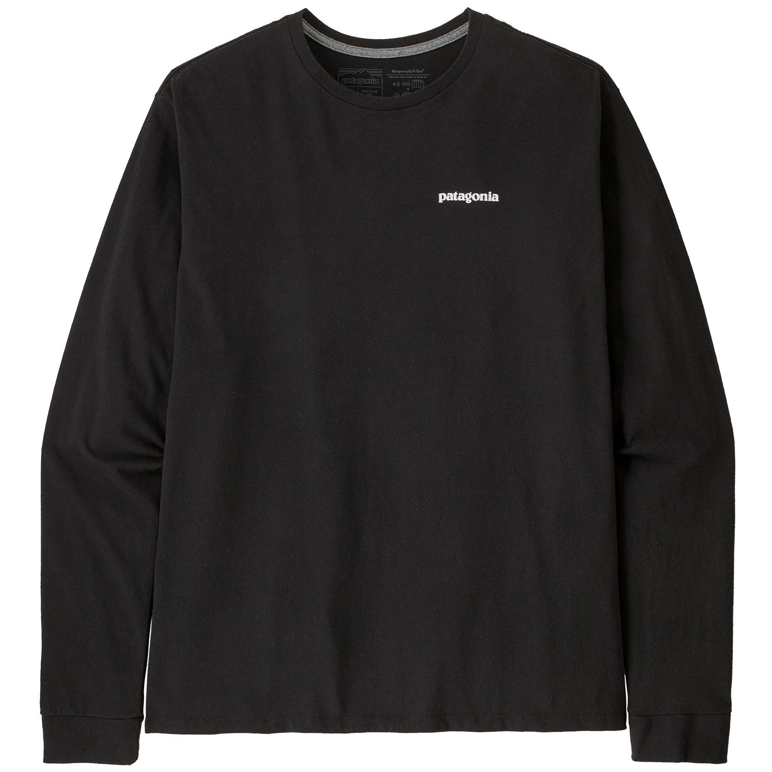 Koszulka męska Patagonia P-6 Logo Responsibili Tee LS Rozmiar: S / Kolor: czarny