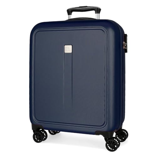 Roll Road Kambodża Walizka kabinowa niebieska 40 x 55 x 20 cm sztywny ABS zamek szyfrowy z boku 37 l 2,56 kg 4 podwójne koła bagaż ręczny, Niebieski, walizka kabinowa