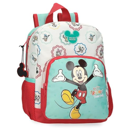 Joumma Disney Mickey Best Friends Together Plecak przedszkolny Wielobarwny 23x28x10 cm Poliester 6,44L, Biały, plecak przedszkolny