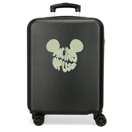 Joumma Disney Mickey Multiverse Walizka kabinowa czarna 38 x 55 x 20 cm sztywne tworzywo ABS boczne zapięcie szyfrowe 35L 2 kg 4 koła podwójny bagaż ręczny, Czarny (Black), walizka kabinowa