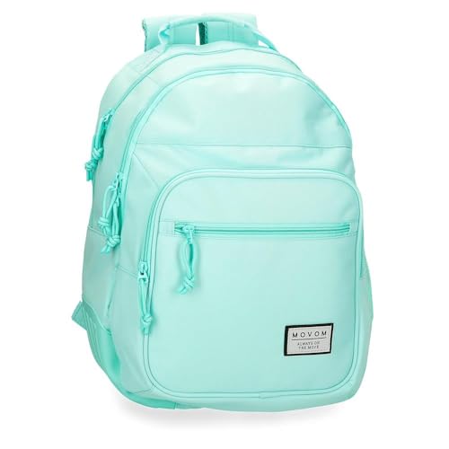 Movom Always on The Move Plecak szkolny Dwukomorowy adaptacyjny do wózka Niebieski 32x42x15 cm Poliester 21,12L, Niebieski, Dwukomorowy plecak szkolny z możliwością dostosowania do wózka
