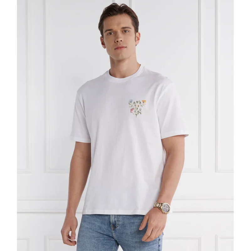 GUESS T-shirt SS CN SMALL ABSTRACT | Classic fit