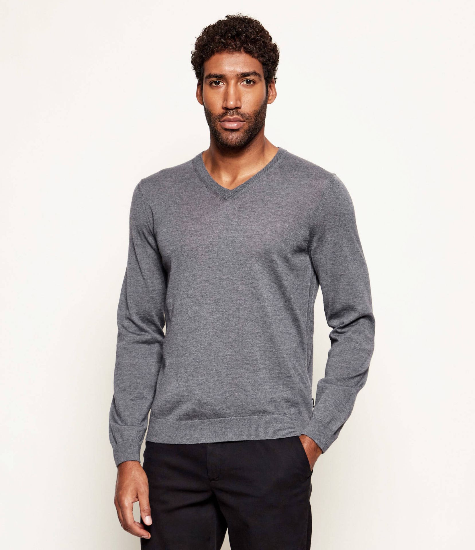 BOSS BLACK Wełniany sweter Melba-P Slim Fit