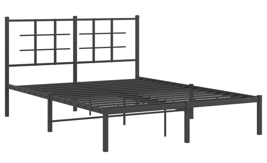 Czarne metalowe łóżko 160x200 cm A3-A23