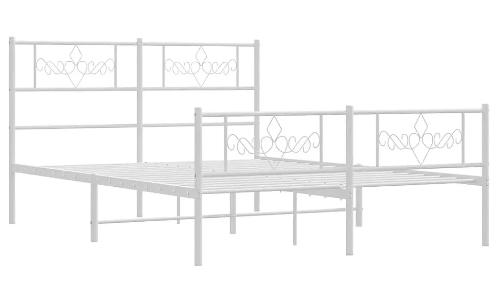 Białe metalowe łóżko loftowe 120x200 cm C1-D86