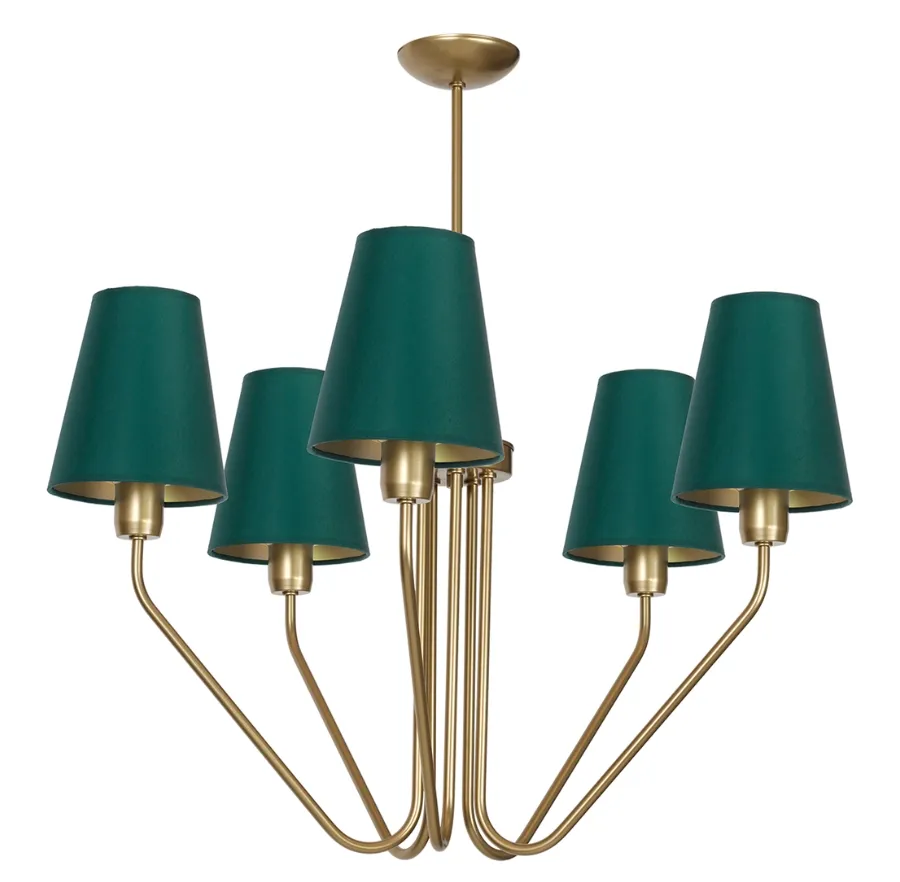 Duży pięcioramienny metalowy żyrandol - K427 C1-T83