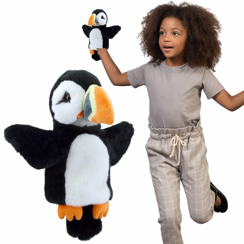 Pacynka na rękę Ptak Maskonur Hand puppet Puffin kukiełka