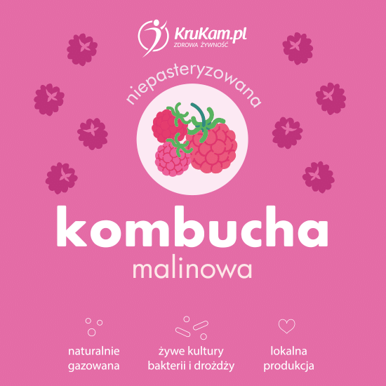Kombucha malinowa 500ml