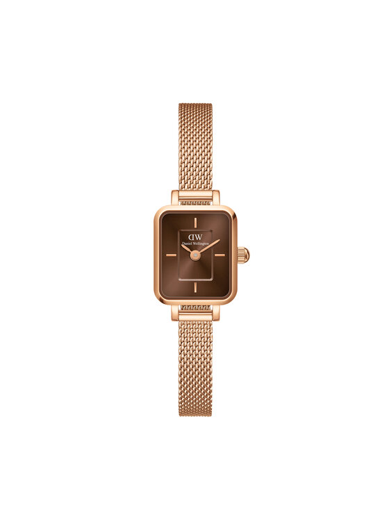 Daniel Wellington Zegarek Quadro Mini Melrose Amber DW00100649 Złoty