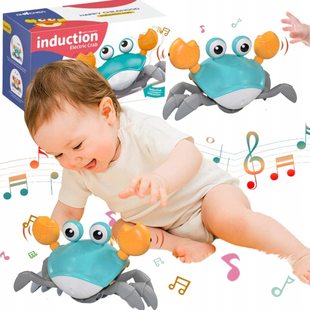 UCIEKAJĄCY PEŁZAJĄCY KRAB INTERAKTYWNY DŹWIĘK CHODZI NAUKA CHODZENIA DZIECI