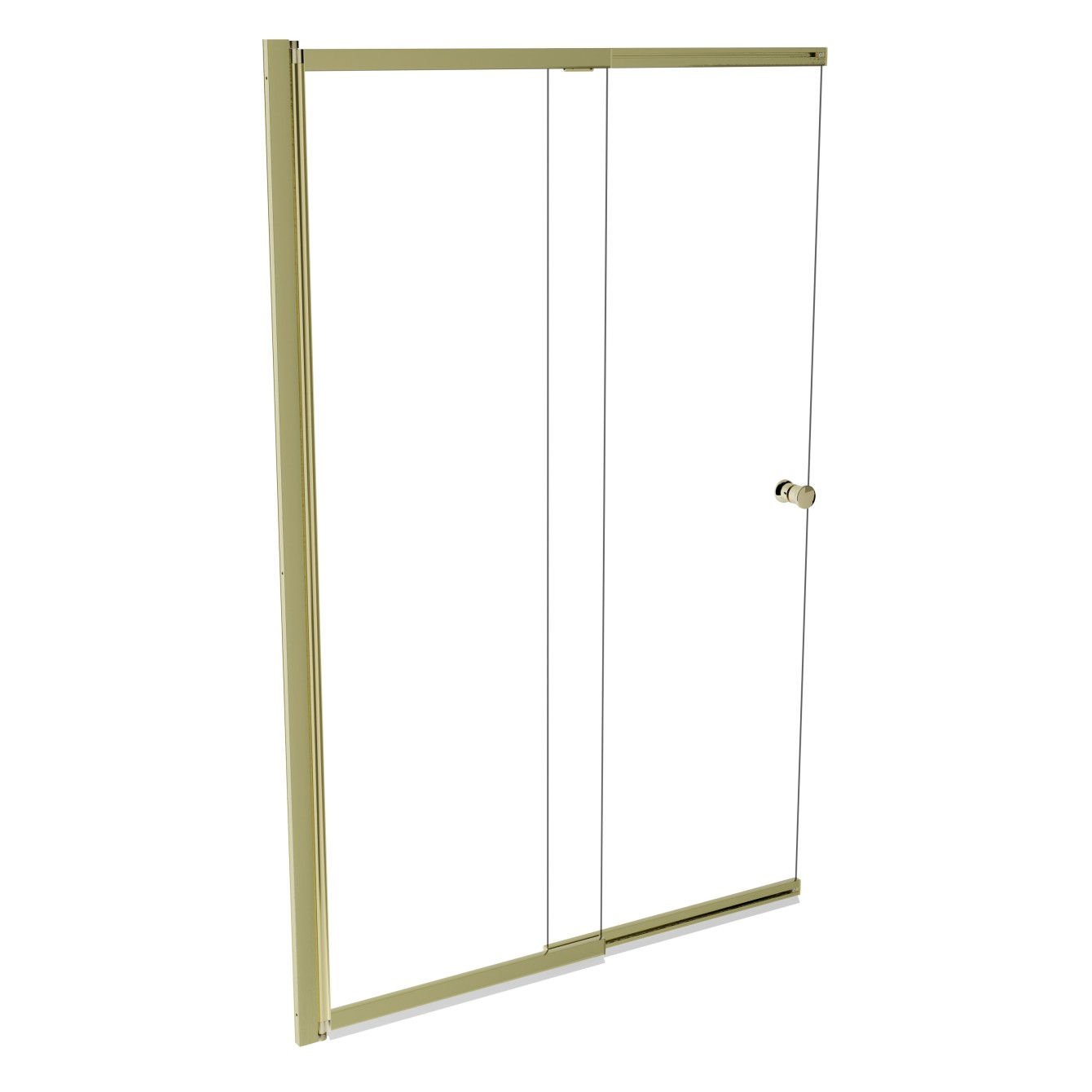 Parawan nawannowy Besco Easy slide 100x150 cm 2-częściowy przesuwny uniwersalny złoty połysk PESG-2S