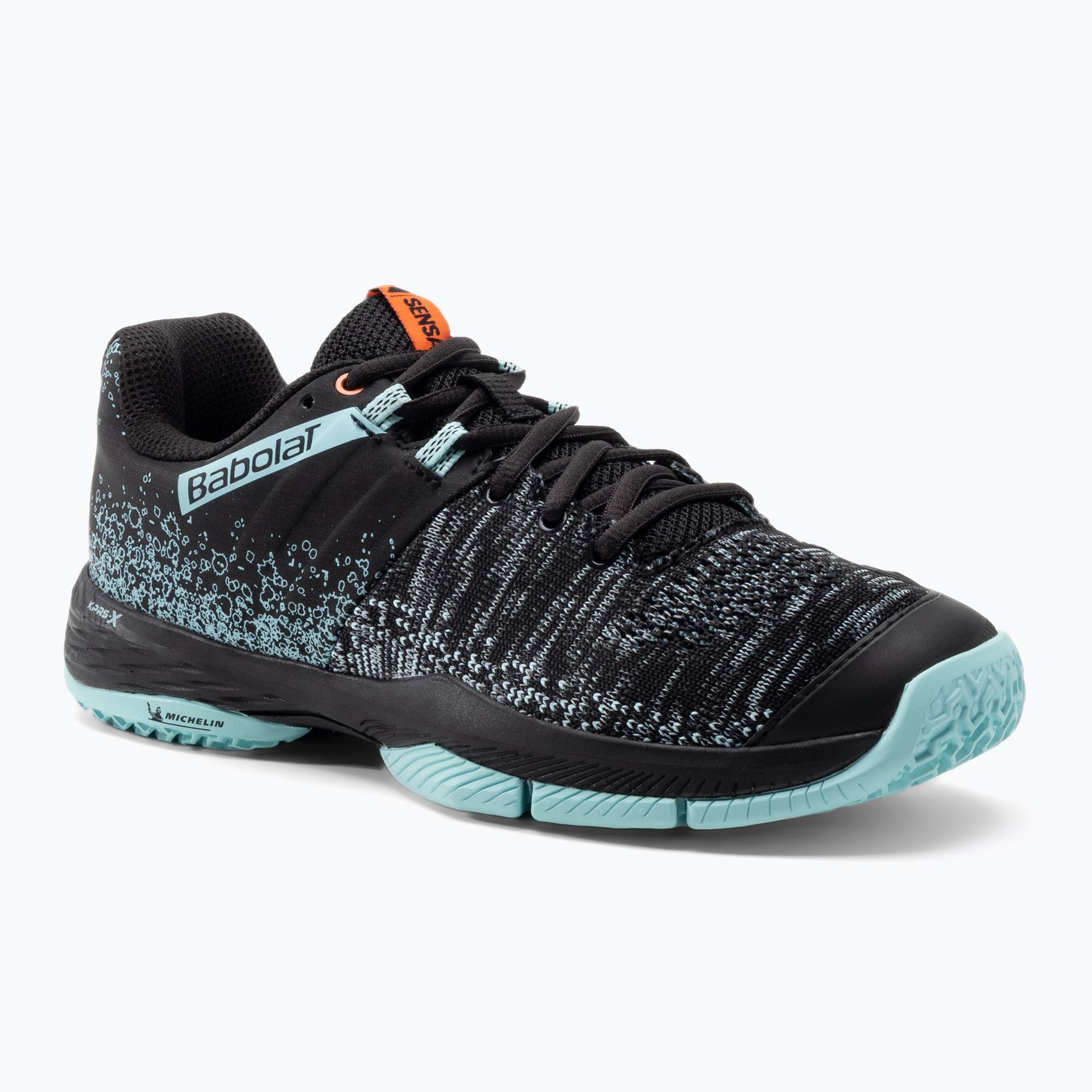 Buty do padla damskie Babolat Sensa black/tanager turquoise