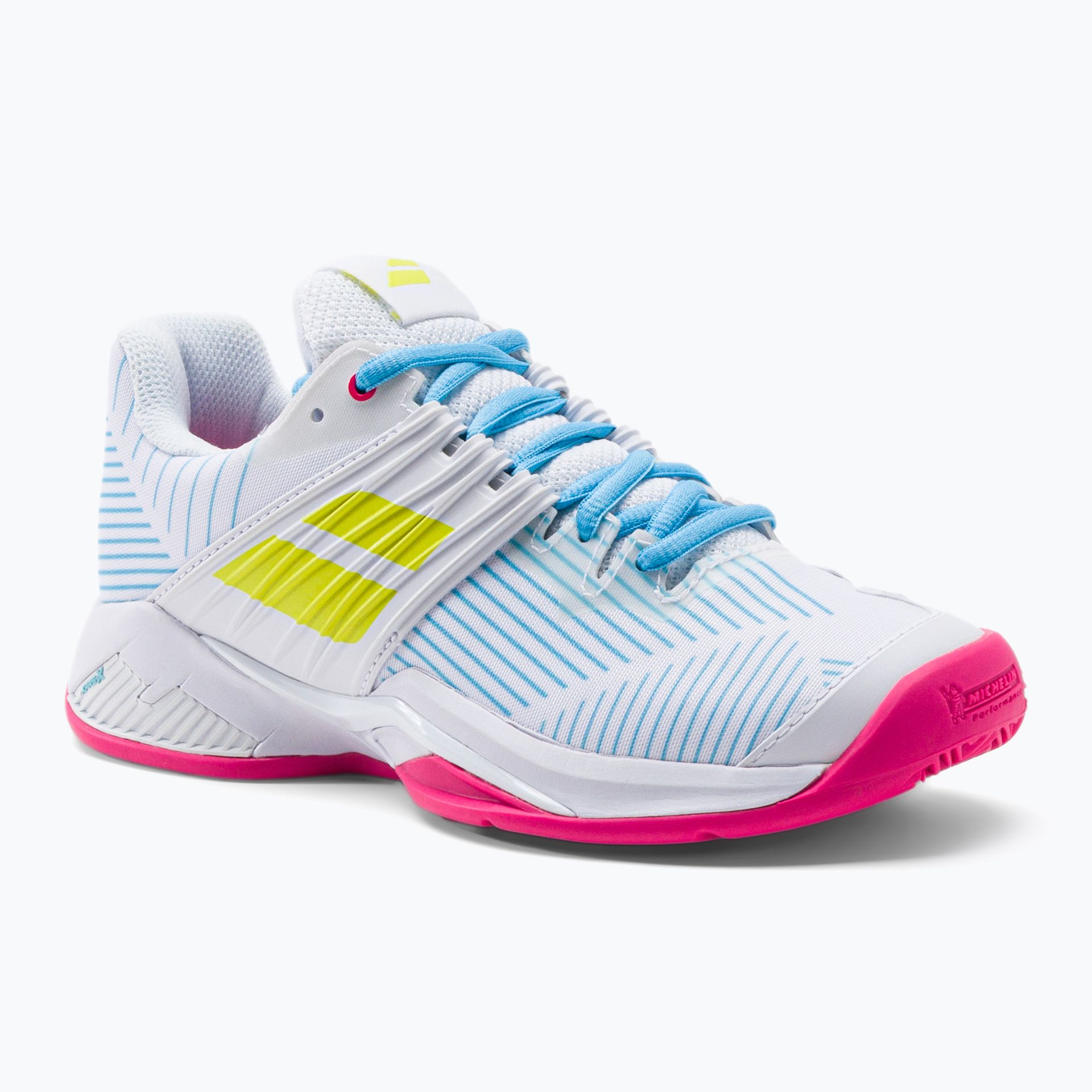 Buty do tenisa damskie Babolat 22 Propulse Fury Clay white/sulphur spring