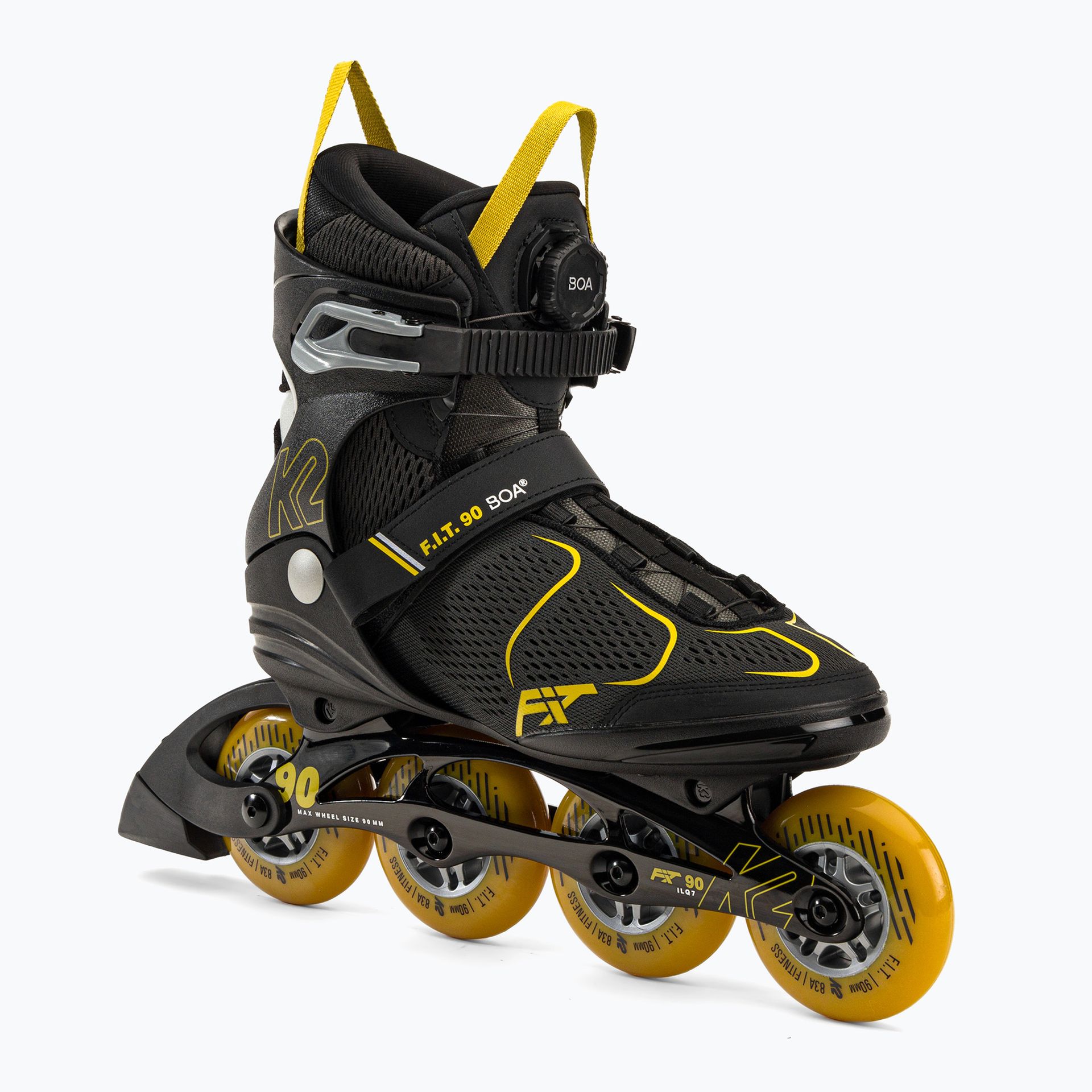 Rolki męskie K2 F.I.T. 90 Boa black/yellow