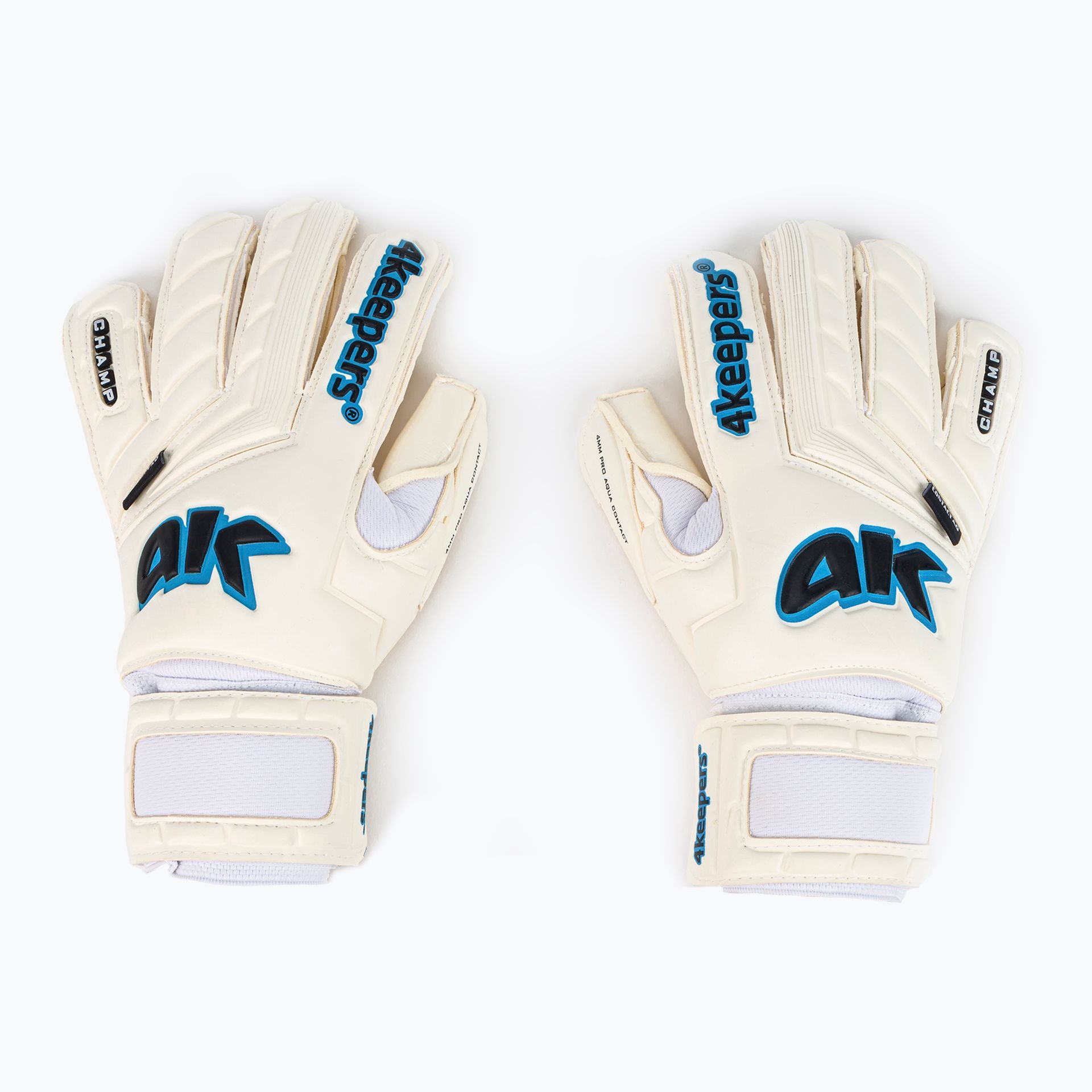 Rękawice bramkarskie 4keepers Champ AQ Contact V HB białe/niebieskie