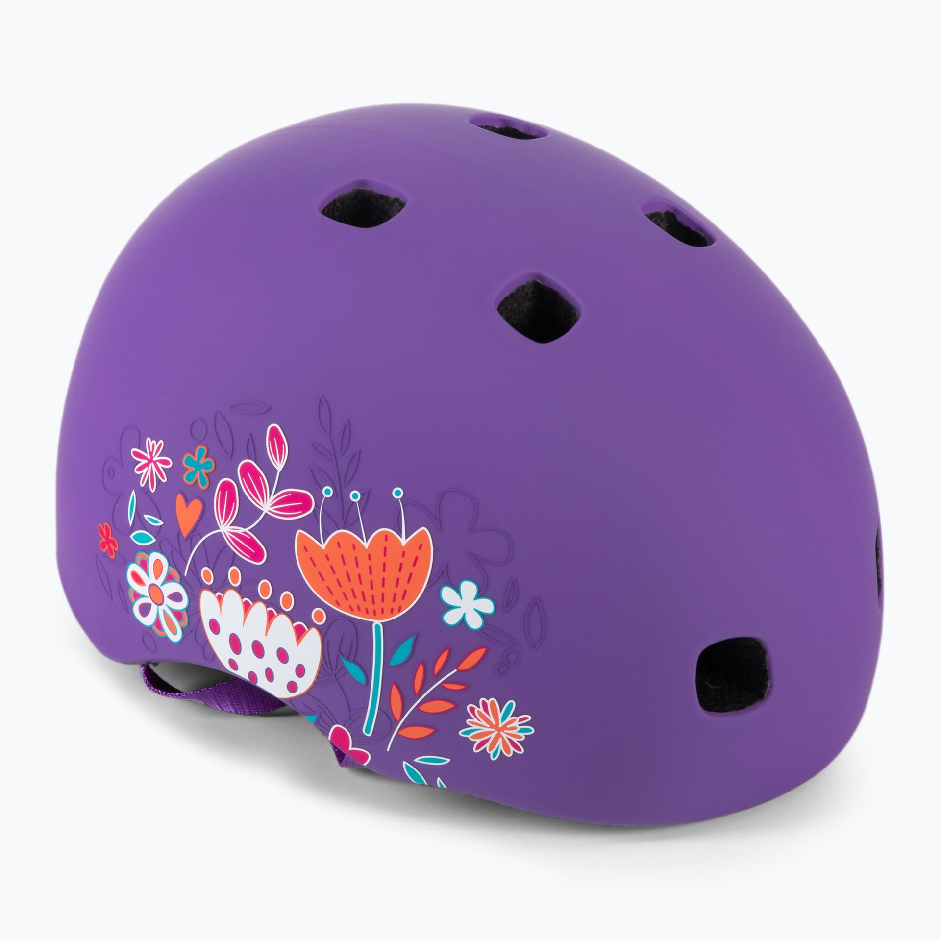 Фото - Шолом велосипедний Micro Kask dziecięcy  Floral Purple 