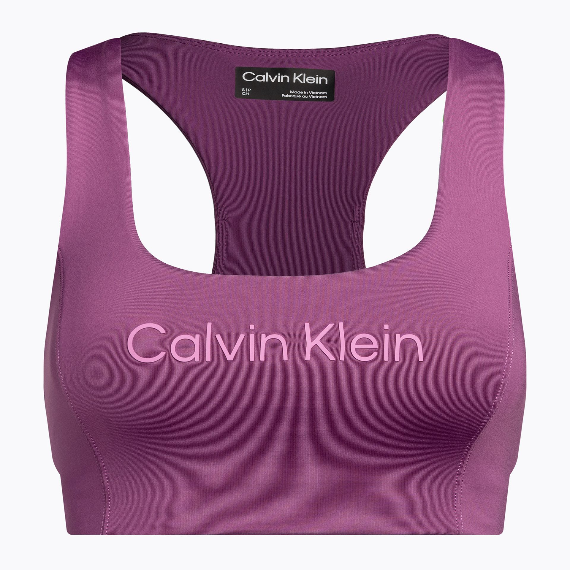Biustonosz fitness Calvin Klein Medium Support amethyst