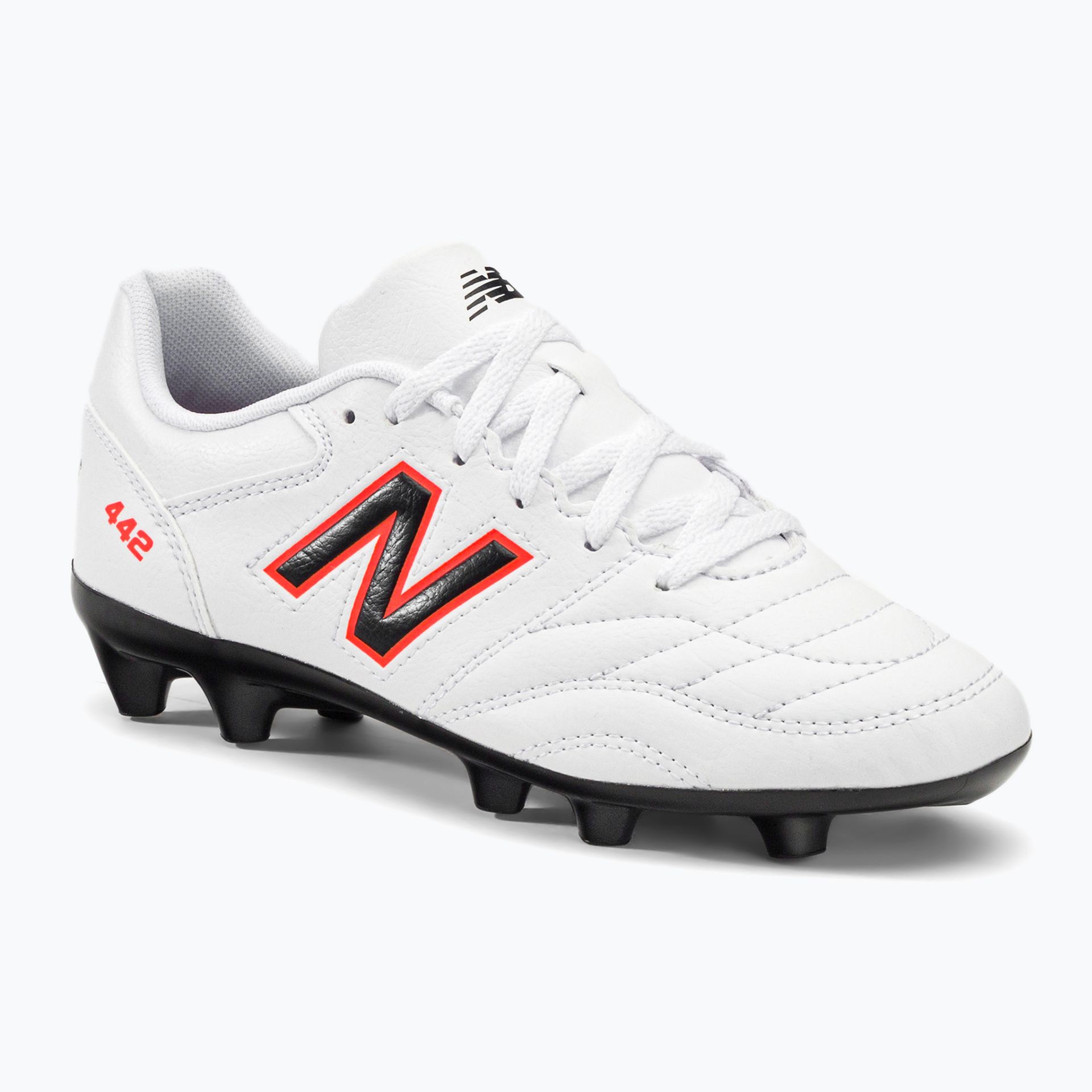 Buty piłkarskie dziecięce New Balance 442 v2 Academy JNR FG white