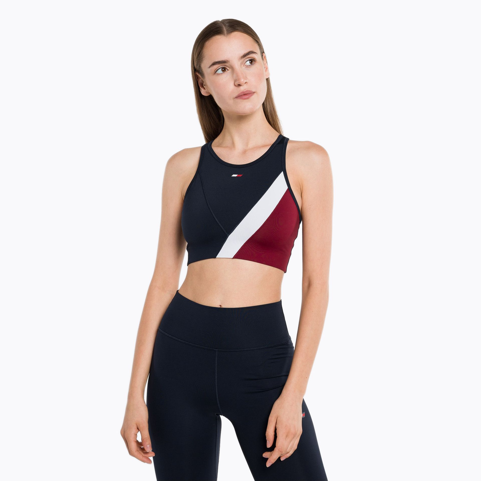 Biustonosz Tommy Hilfiger Mid Intensity Rwb Colour-Block blue