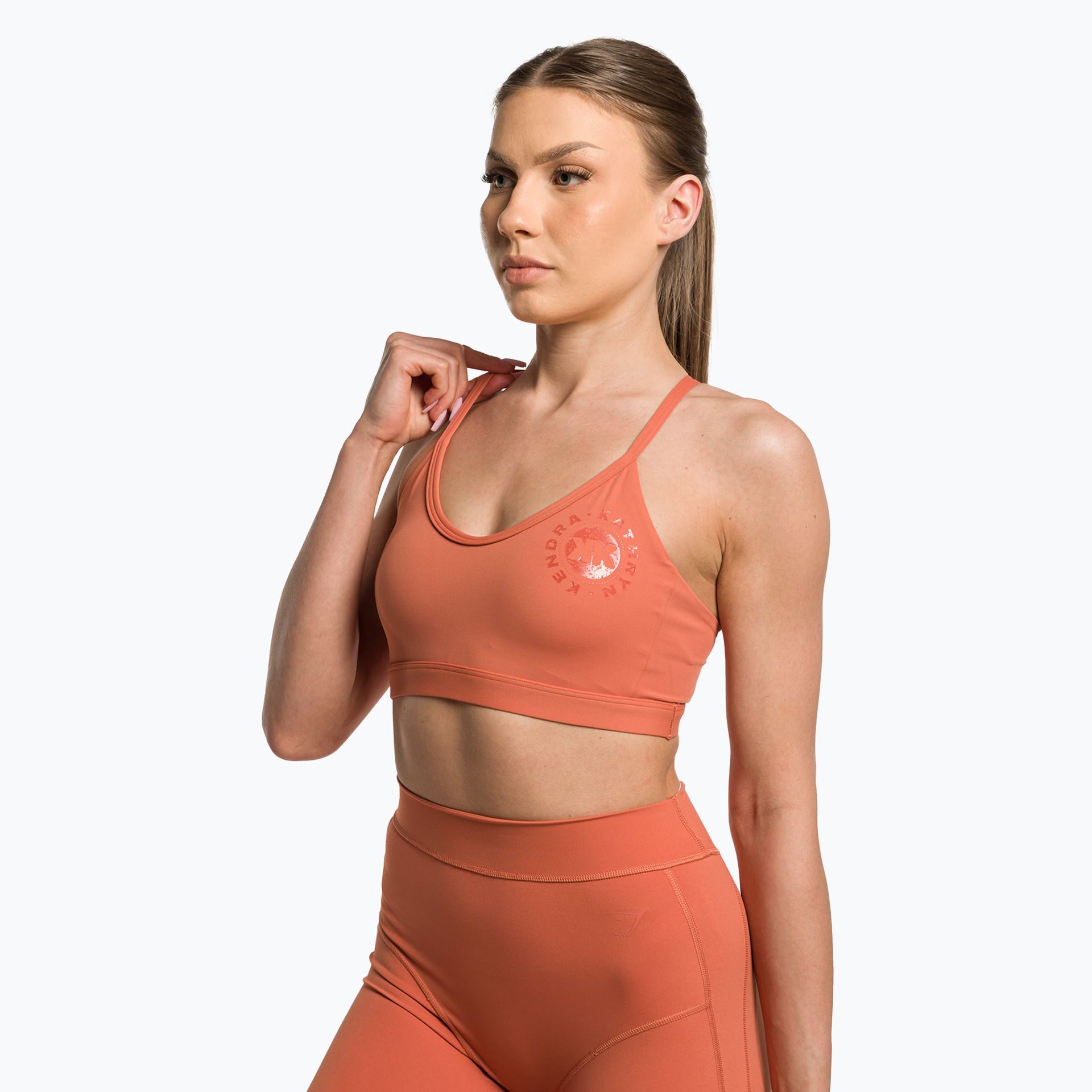 Biustonosz fitness Gymshark KK Twins Sports earth orange