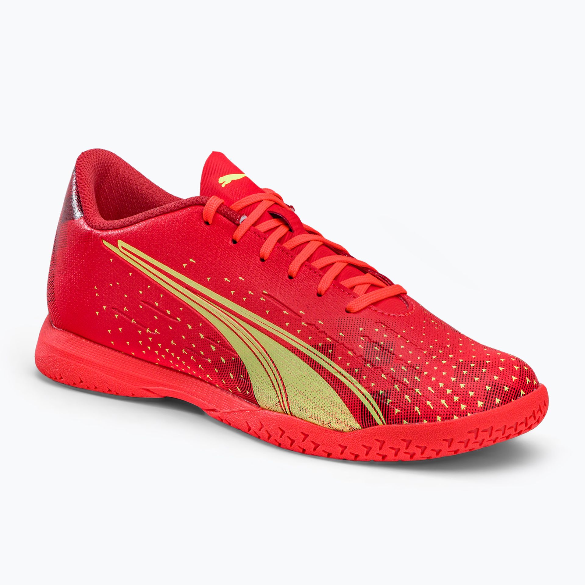 Buty piłkarskie męskie PUMA Ultra Play IT fiery coral/fizzy light/puma black