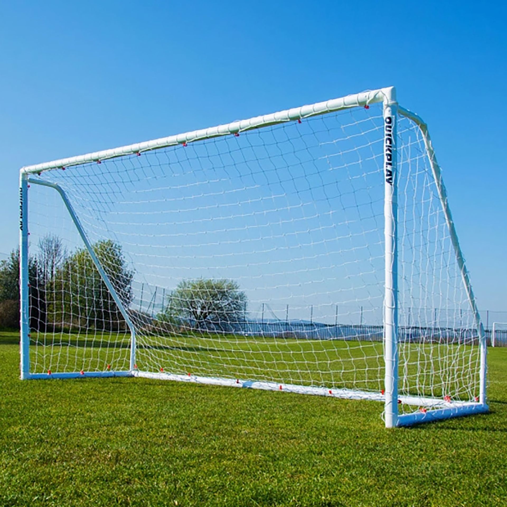 Bramka do piłki nożnej QuickPlay Q-Match Goal 300 x 200 cm biały/czarny