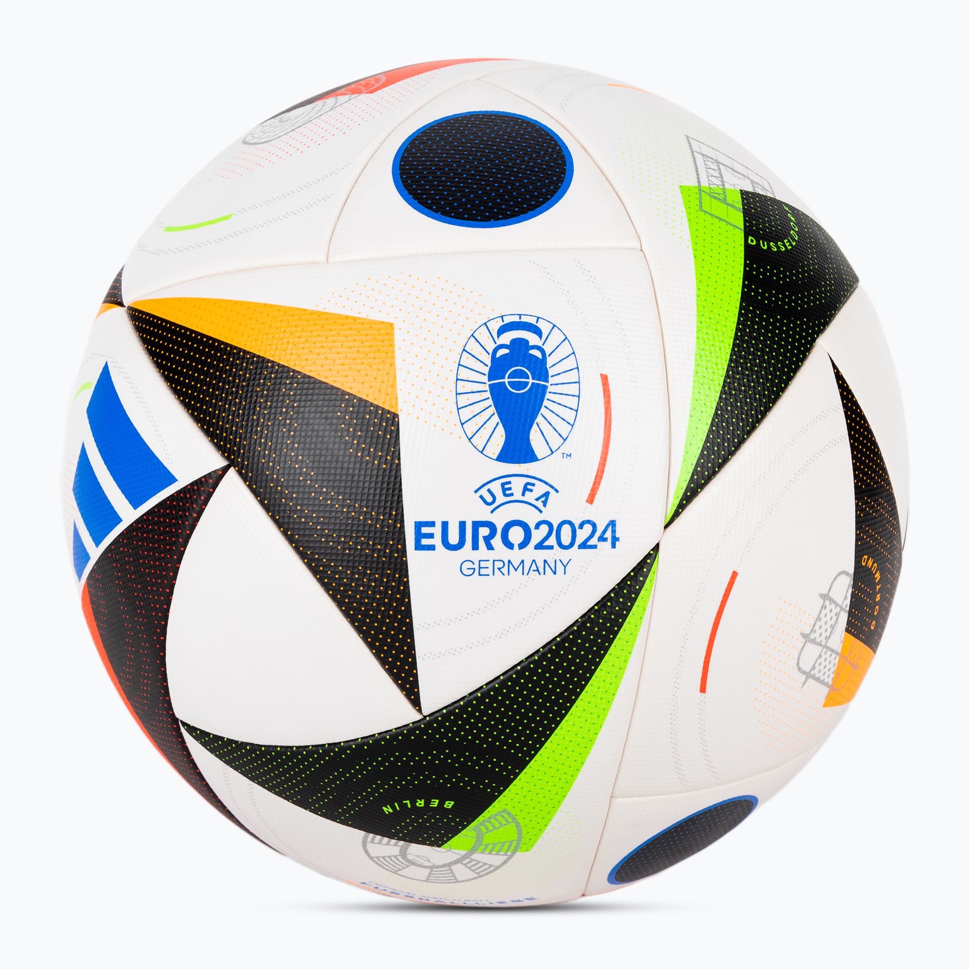 Piłka do piłki nożnej adidas Fussballliebe Competition Euro 2024 white/black/glow blue rozmiar 5