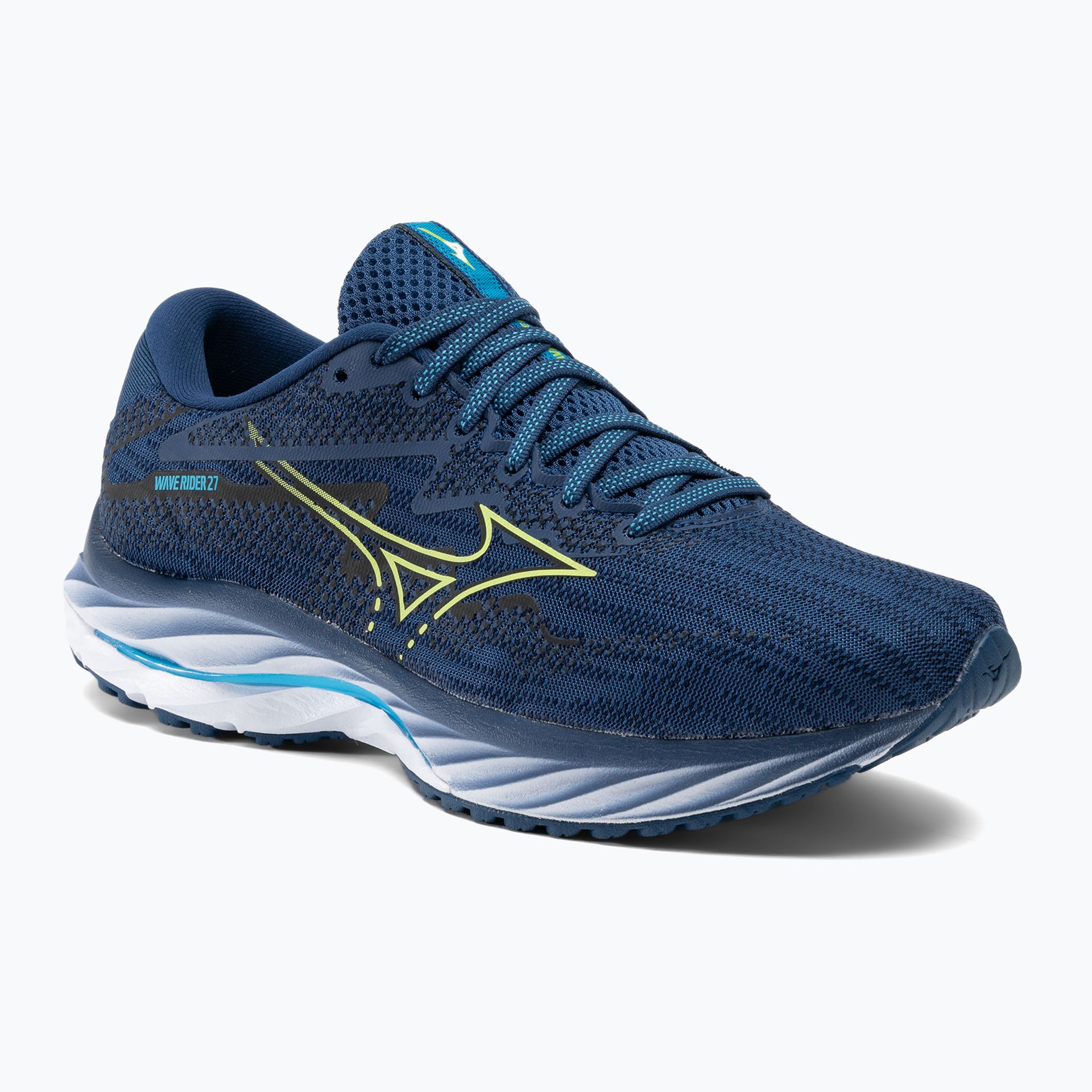 Buty do biegania męskie Mizuno Wave Rider 27 navy peony/sharp green/swim cap 