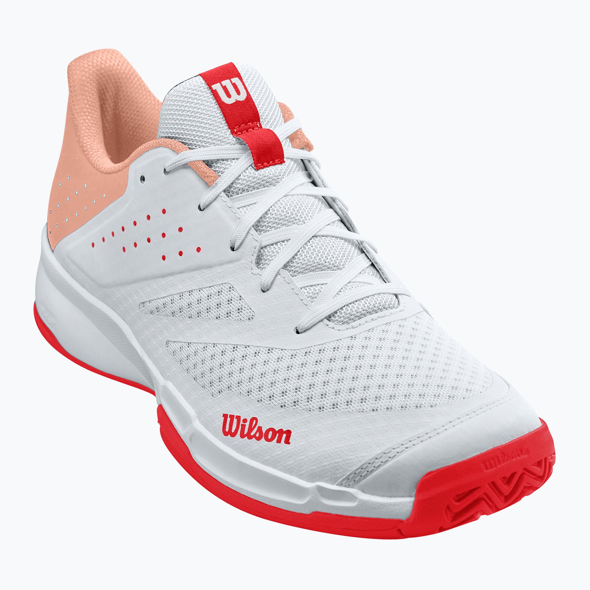 Buty do tenisa damskie Wilson Kaos Stroke 2.0 W white/peach parfait/infrared