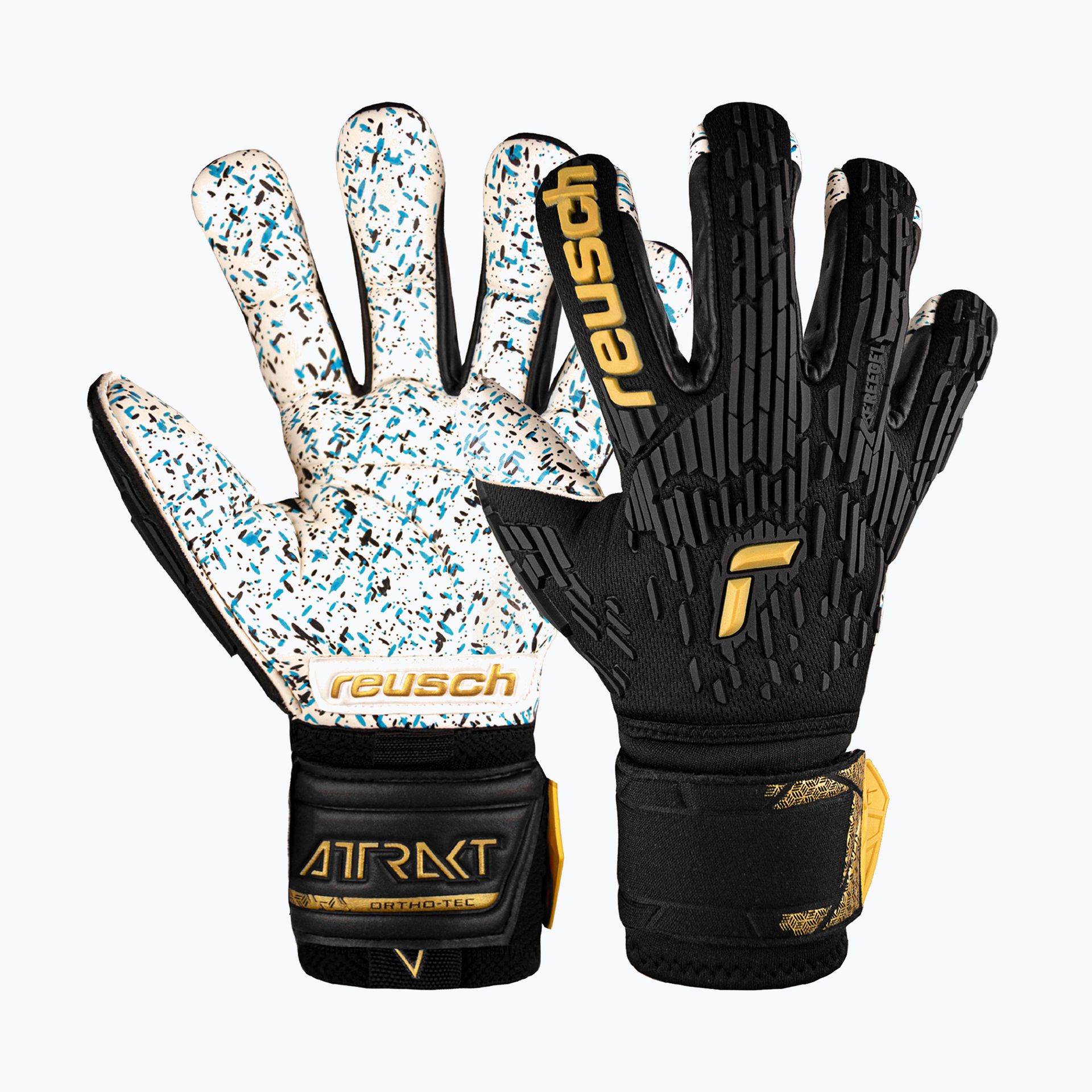 Rękawice bramkarskie Reusch Attrakt Freegel Fusion Ortho-Tec black/gold