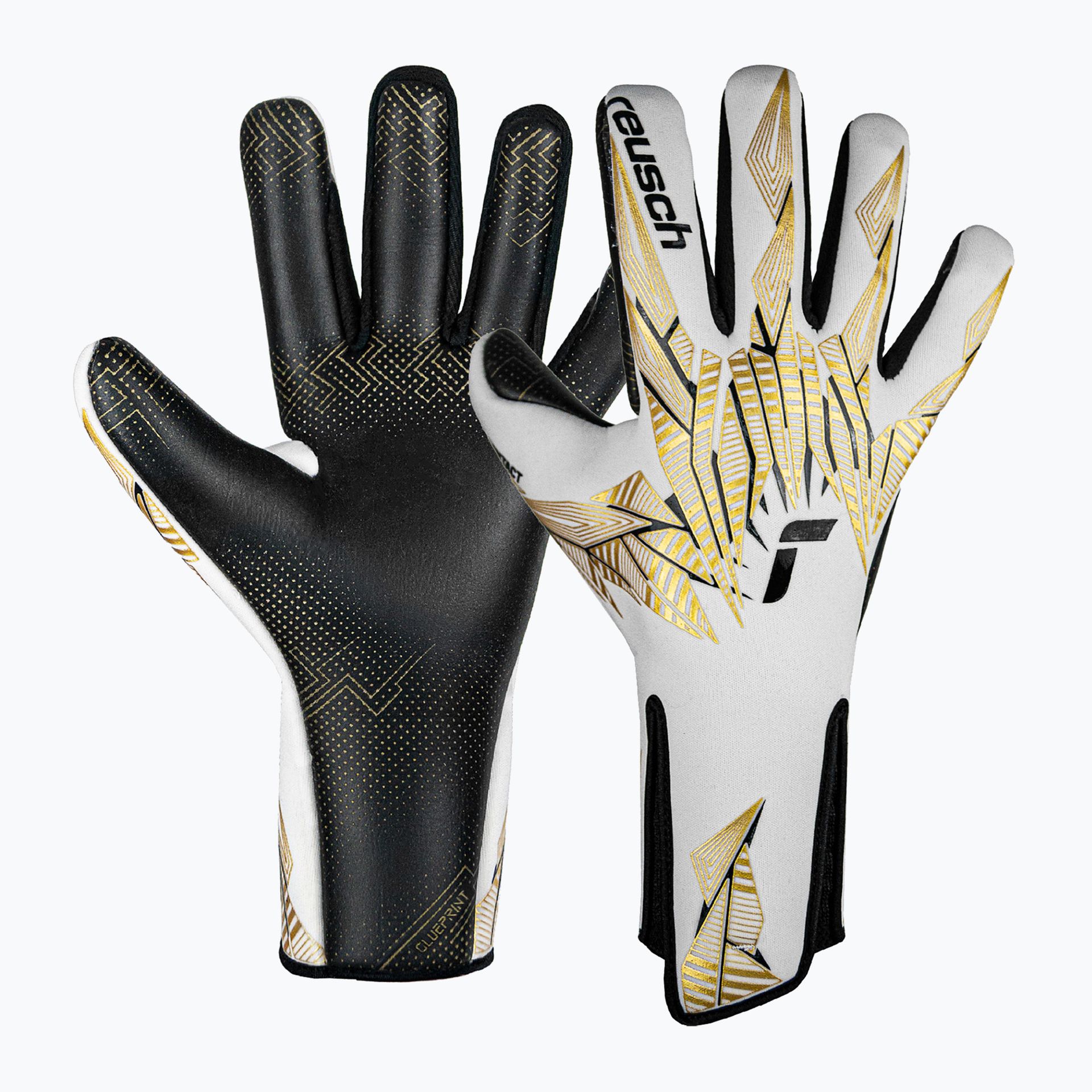 Rękawice bramkarskie Reusch Pure Contact Gold X GluePrint Strapless white/gold/black