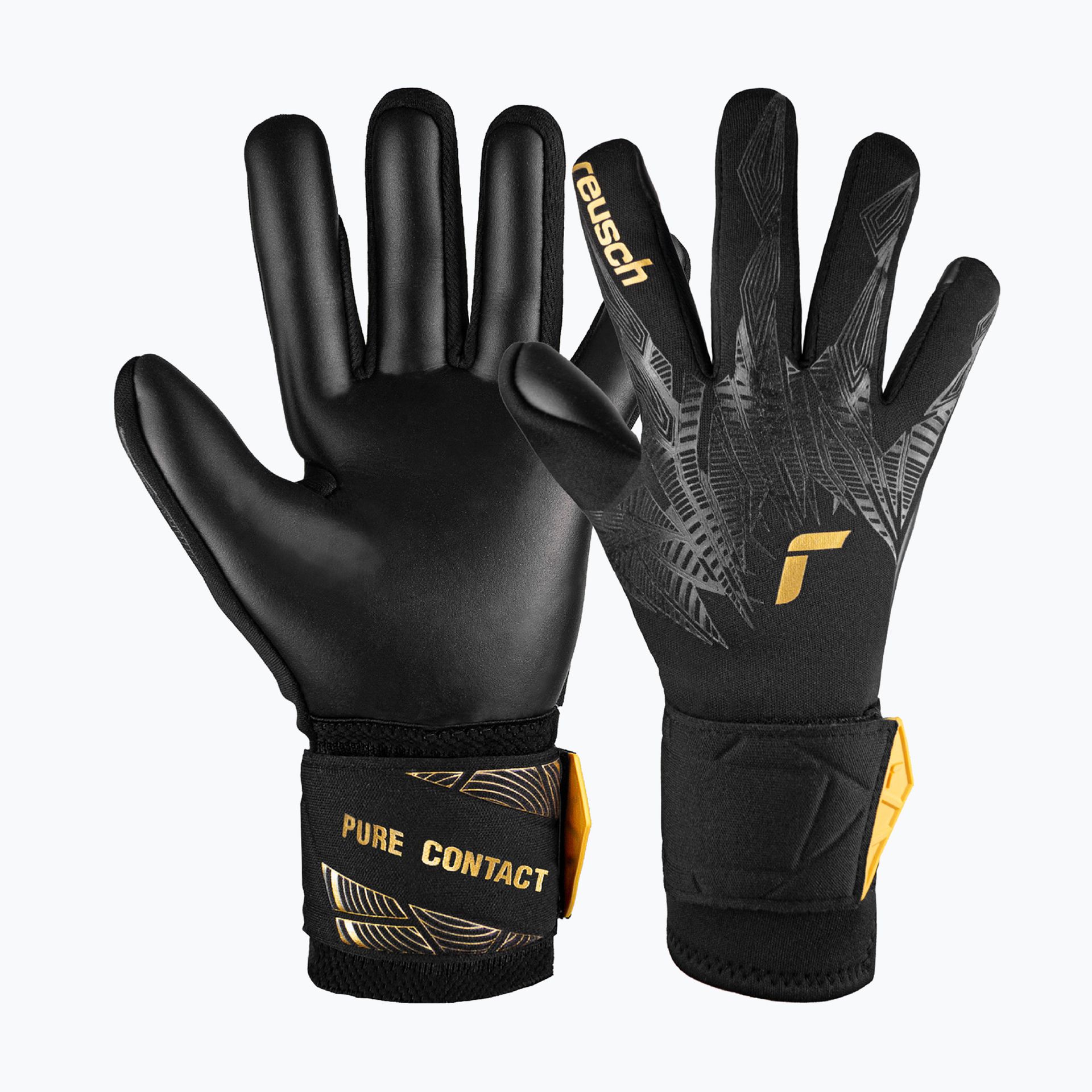 Rękawice bramkarskie dziecięce Reusch Pure Contact Infinity Junior black/gold/black