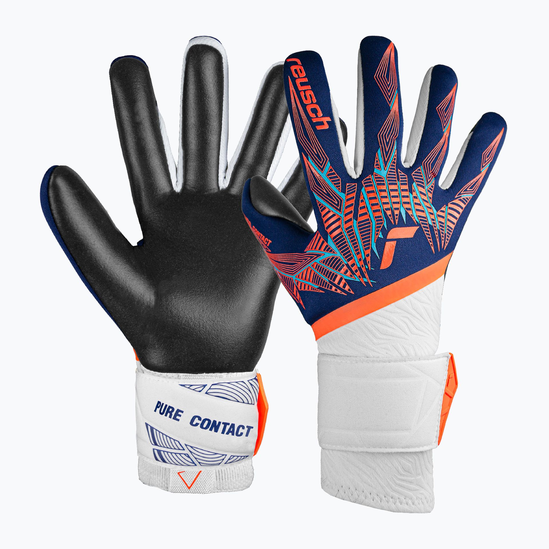 Rękawice bramkarskie Reusch Pure Contact Gold premium blue/electric orange/black