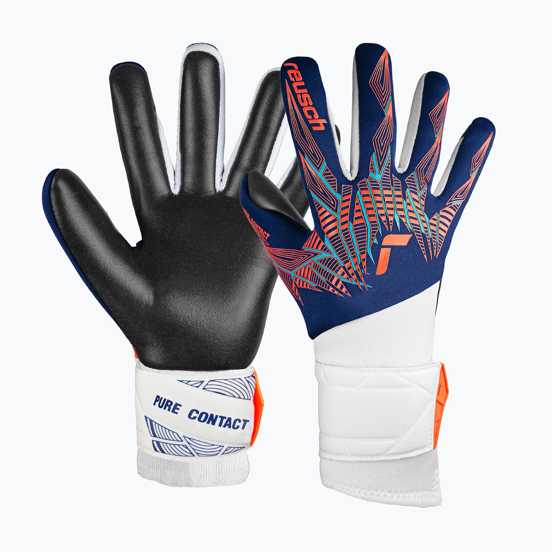 Rękawice bramkarskie Reusch Pure Contact Silver premium blue/electric orange/black