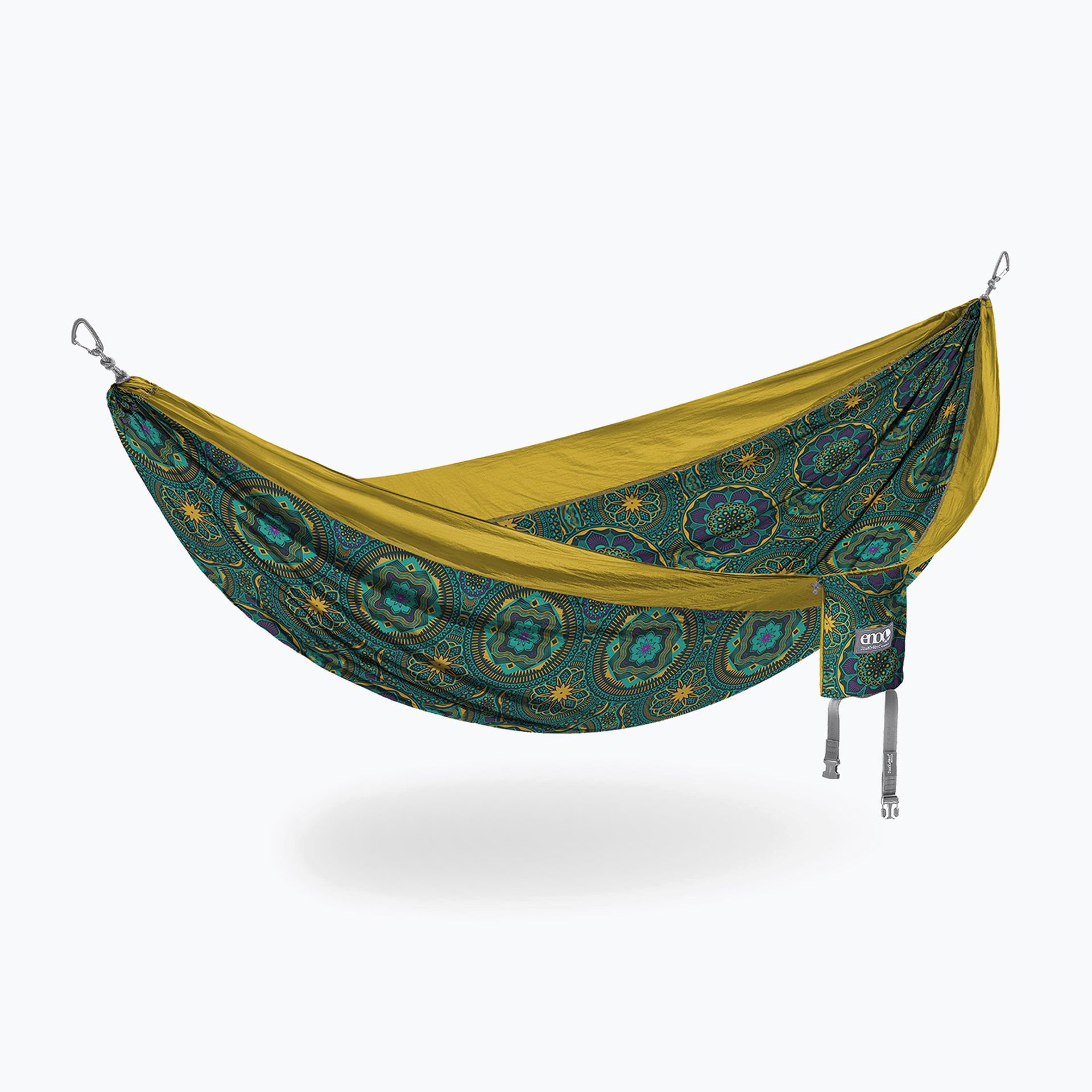 Hamak turystyczny ENO DoubleNest Print mantra/gold