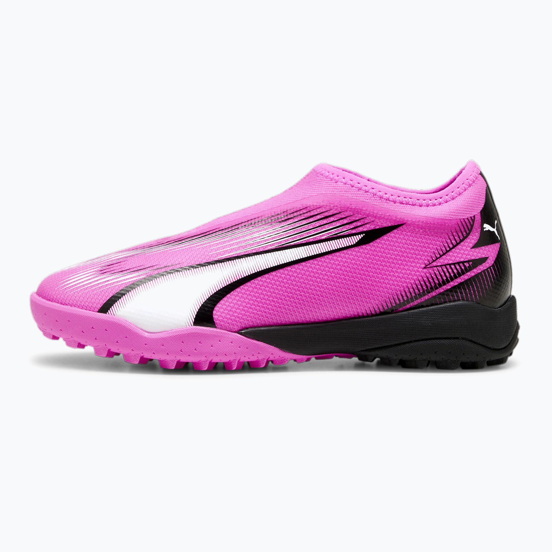 Buty piłkarskie dziecięce PUMA Ultra Match LL TT + Mid Jr poison pink/puma white/puma black