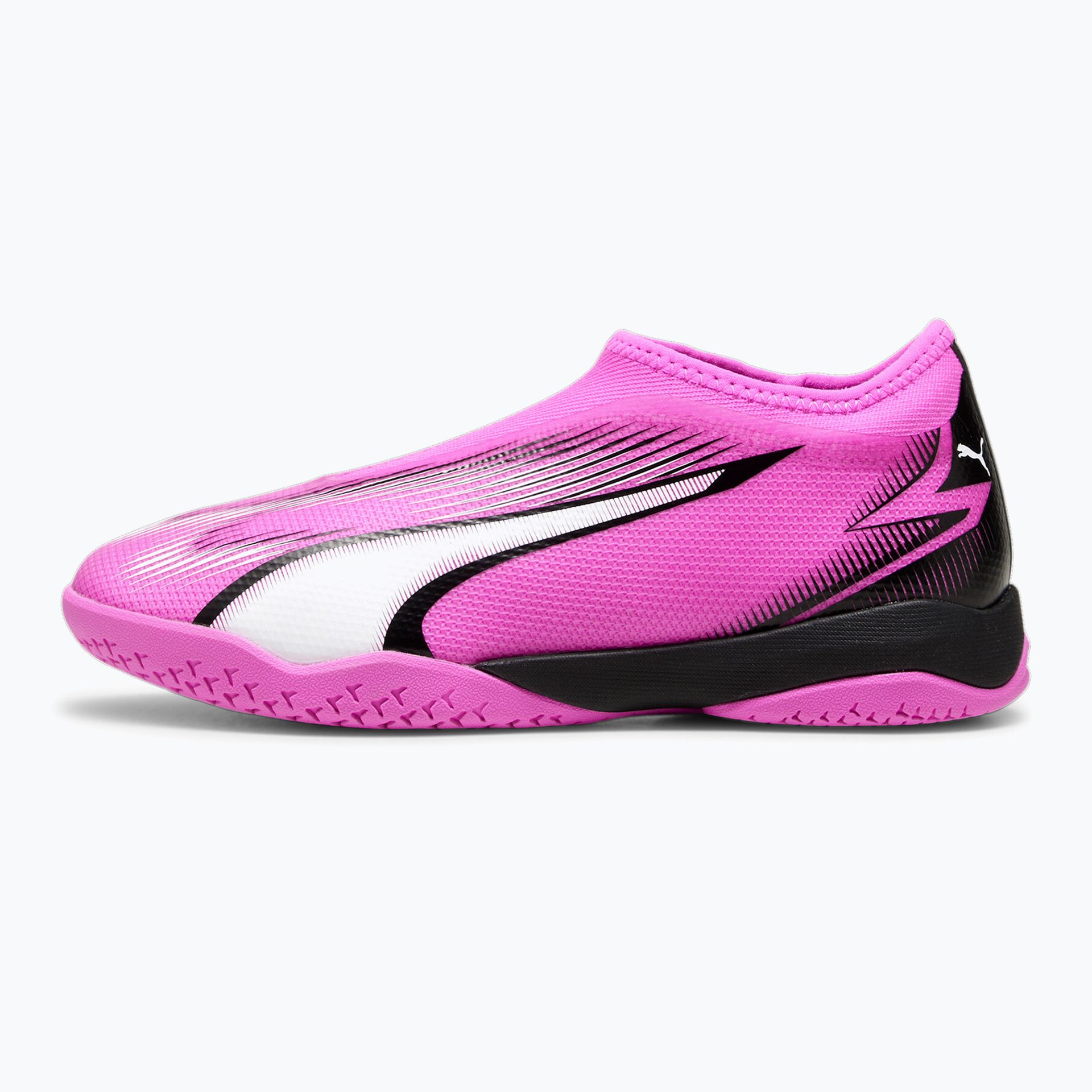 Buty piłkarskie dziecięce PUMA Ultra Match LL IT+ Mid poison pink/puma white/puma black