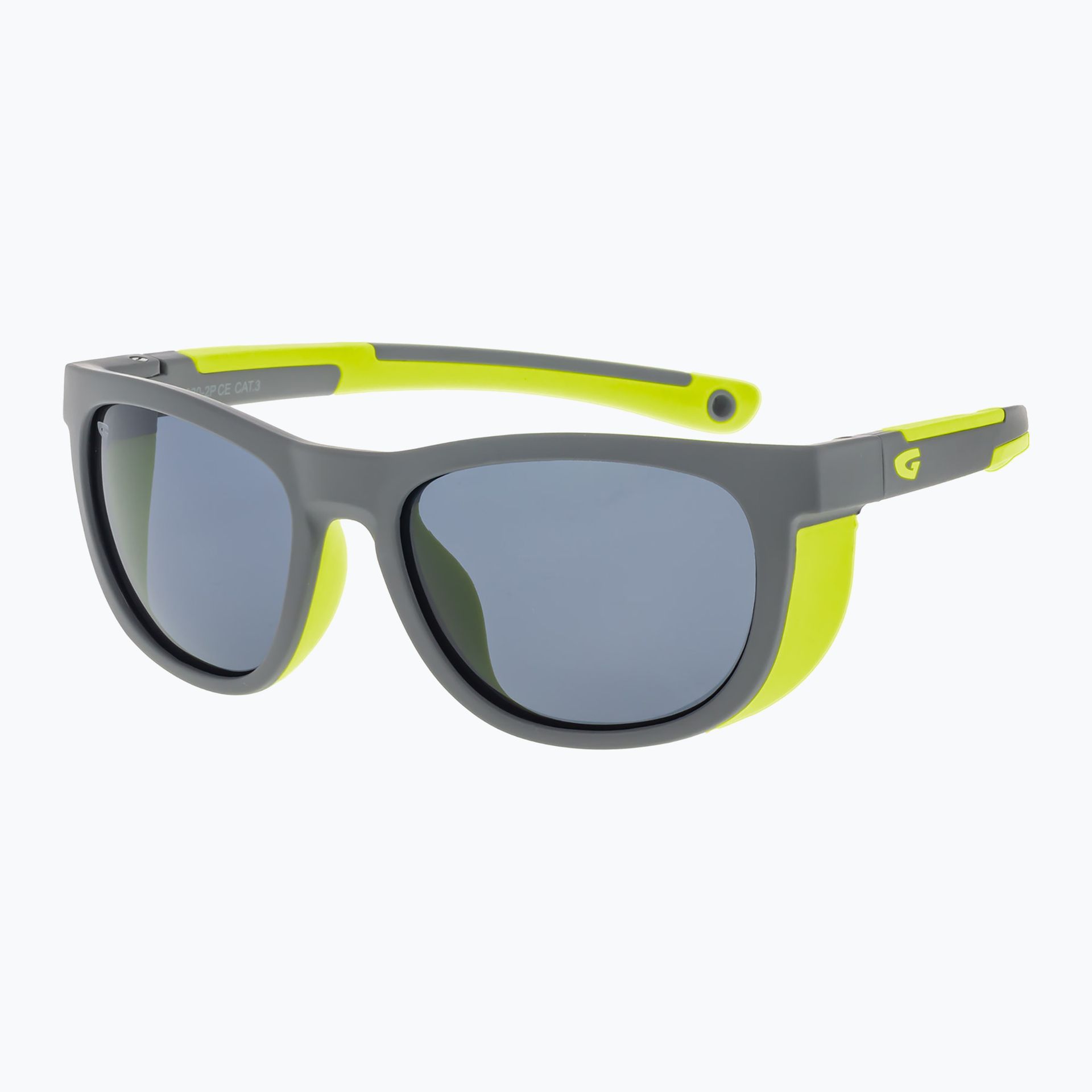 Okulary przeciwsłoneczne dziecięce GOG Eden  matt grey/neon yellow/smoke