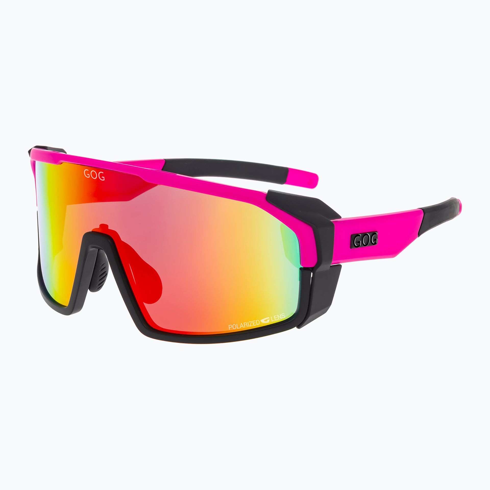 Okulary przeciwsłoneczne GOG Annapurna matt neon pink/black/polychromatic red