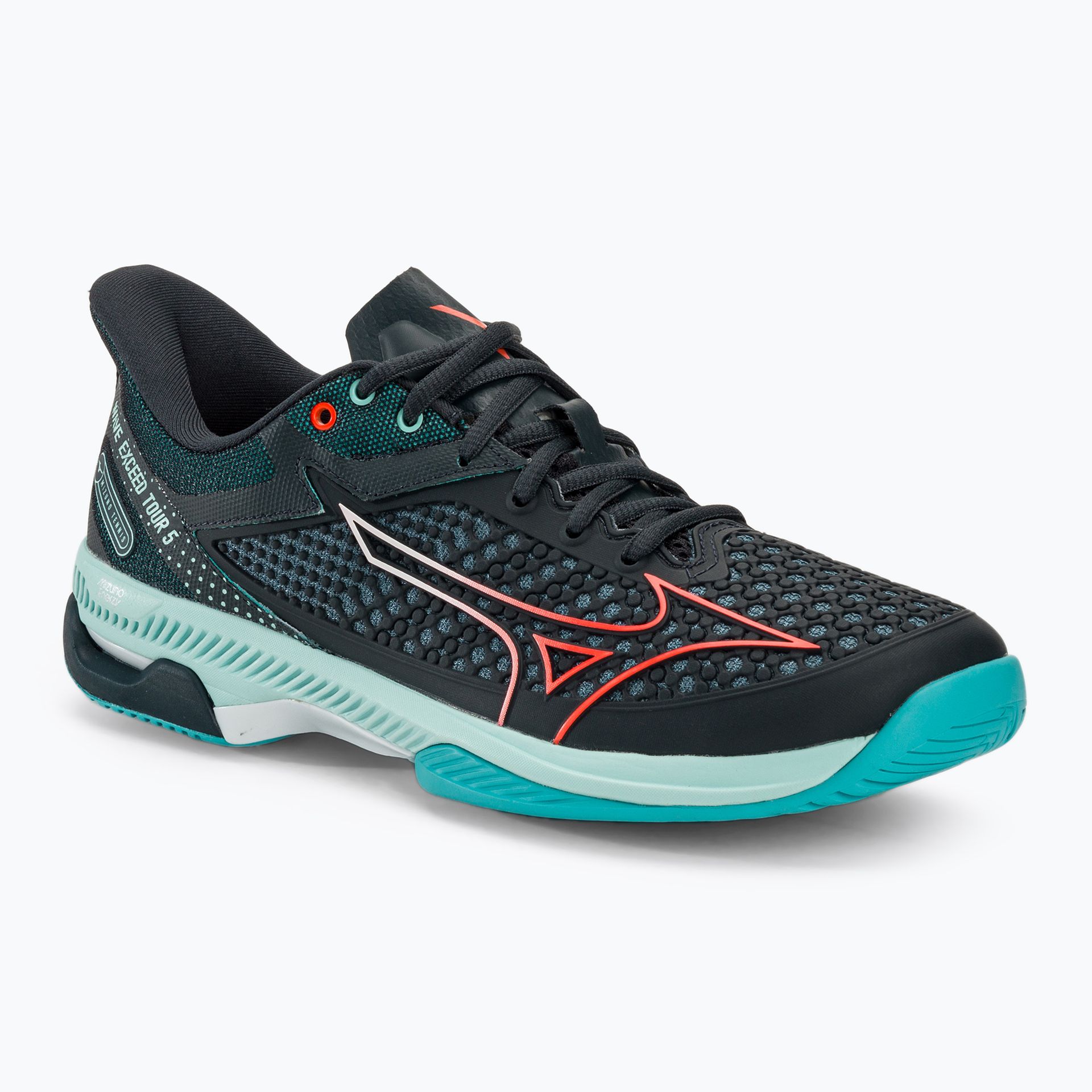 Buty do tenisa męskie Mizuno Wave Exceed Tour 5 AC collegiate blue/soleil/tanager turquoise