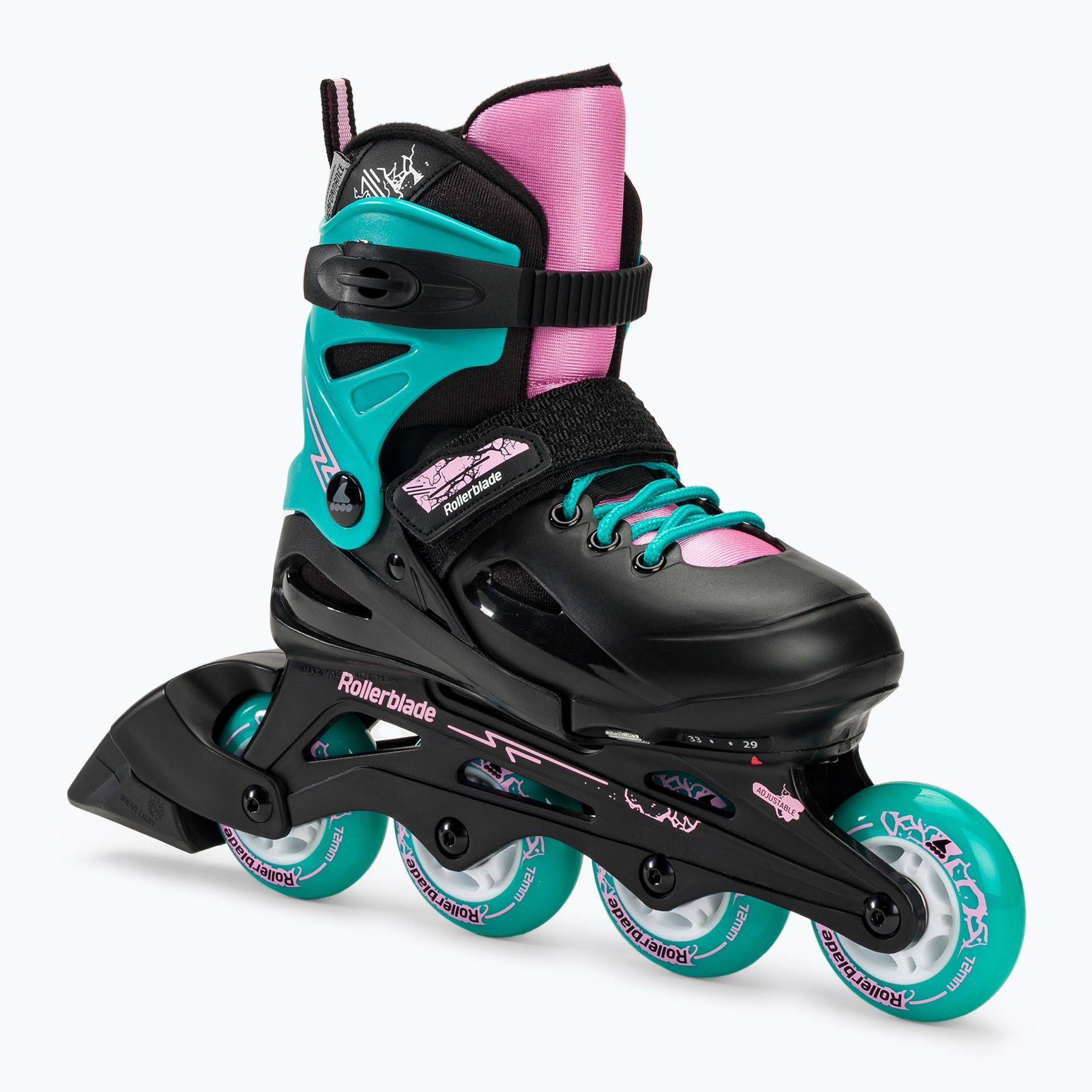 Rolki dziecięce Rollerblade Fury black sea/green