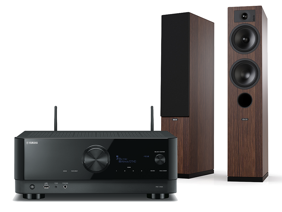 Yamaha RX-V6A (czarny) + Tesi 5 (mokka)