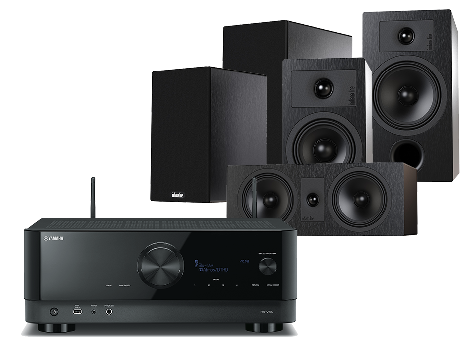 Yamaha RX-V6A (czarny) + Tesi 3 + 2 + 7 (czarny)