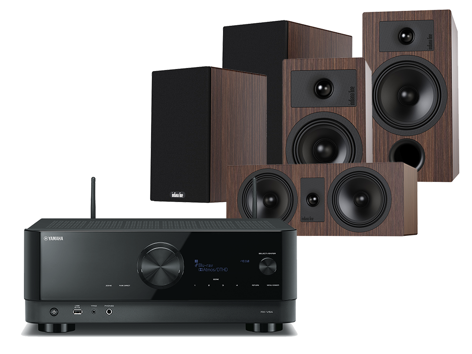 Yamaha RX-V6A (czarny) + Tesi 3 + 2 + 7 (mokka)